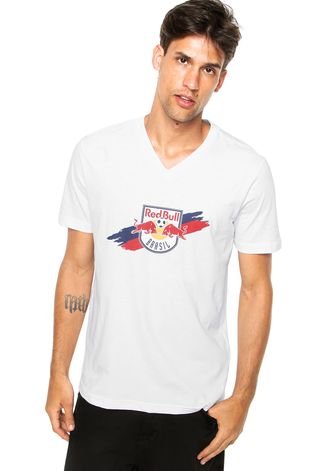 Camiseta Manga Curta Red Bull RBB Paint Logo Branca