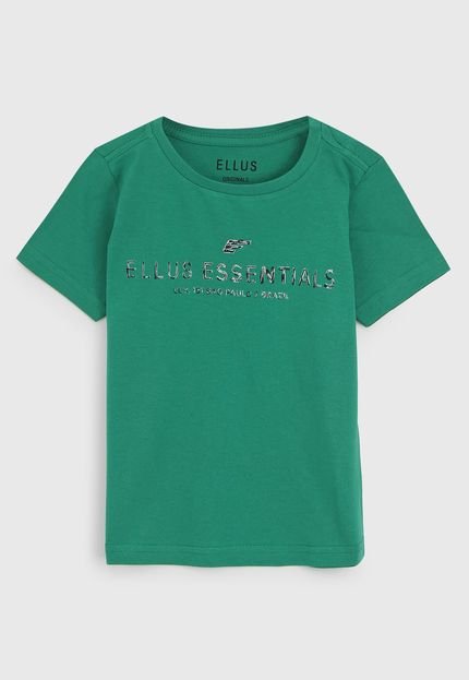 Camiseta Ellus Kids Infantil Lettering Verde - Marca Ellus Kids