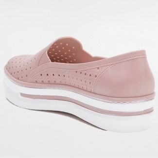 Tenis Plataforma Slip On Feminino Super Confortavel Parishoes Rose.