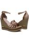 Sandália  Anabela Plataforma cores moda SB Shoes ref.3268 nude/caramelo - Marca SB Shoes