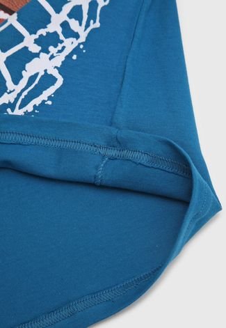 Camiseta Kyly Infantil Basquete Azul