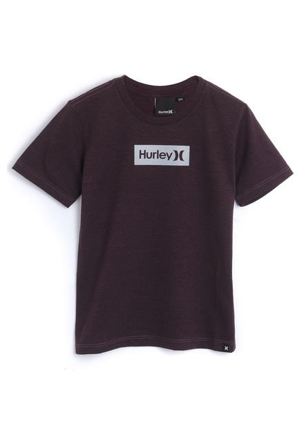 Camiseta Hurley Menino Lettering Vinho - Marca Hurley