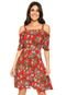 Vestido Ciganinha Mixxon Curto Floral Vermelha - Marca Mixxon