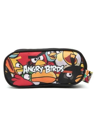 Estojo Santino Infantil Angry Birds Preto