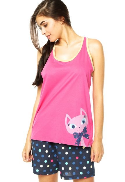 Short Doll Puket Nadador Gato Rosa - Marca Puket