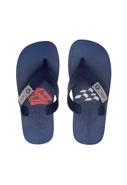 Chinelo Cartago Menino Dakar Chevrolet Azul-Marinho - Marca Cartago