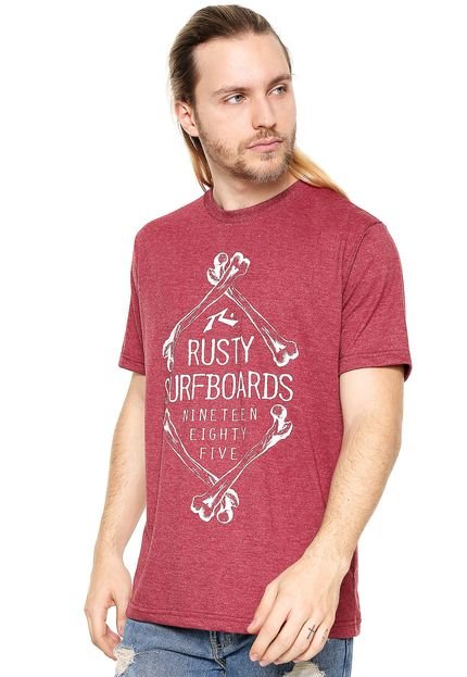 Camiseta Rusty Bones Vermelha - Marca Rusty