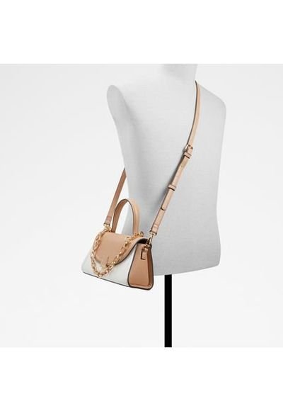 BOLSO CARTERA DE MODA PARA MUJER BEIGE CON BLANCO ALDO RHOAGAN