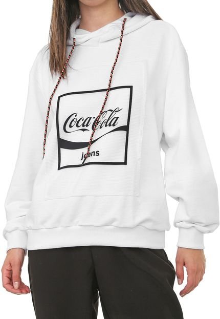 Moletom Fechado Coca-Cola Jeans Logo Branco - Marca Coca-Cola Jeans