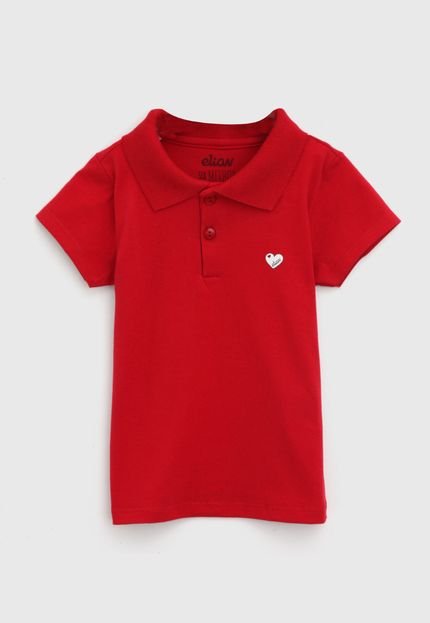 Camisa Polo Elian Infantil Lisa Vermelha - Marca Elian