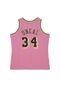 Regata Mitchell & Ness Pink Sugar Bacon Swingman Jersey Los Angeles Lakers 1996-97 Shaquille O'Neal Rosa - Marca Mitchell & Ness