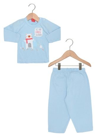 Pijama Tricae Longo Baby Menina Azul