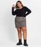 Shorts Saia Plus Size Em Tweed Secret Glam Preto - Marca Secret Glam