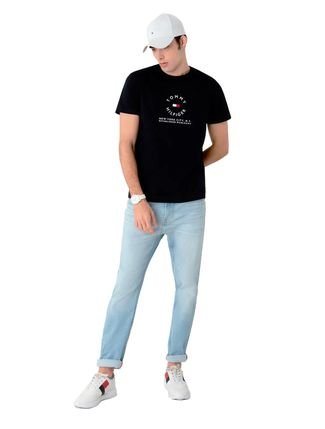 Camiseta Tommy Hilfiger Masculina Roundall Graphic Tee Azul Marinho
