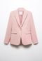 Blazer Mango Reto Alfaiataria Rosa - Marca Mango