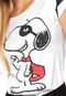 Camiseta Snoopy Estampada Branca - Marca Snoopy