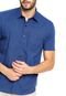 Camisa Aramis Manga Curta Regular Fit Bolso Azul-marinho - Marca Aramis
