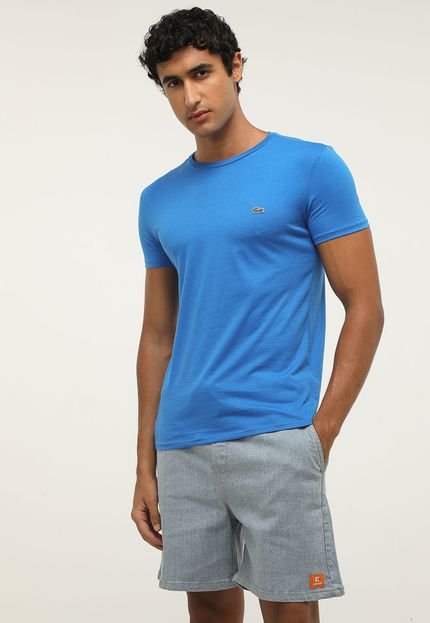Camiseta Lacoste Lisa Azul - Marca Lacoste