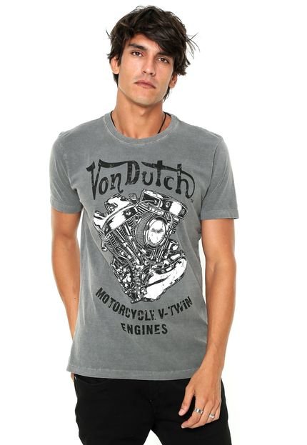 Camiseta Von Dutch  Engines Cinza - Marca Von Dutch 