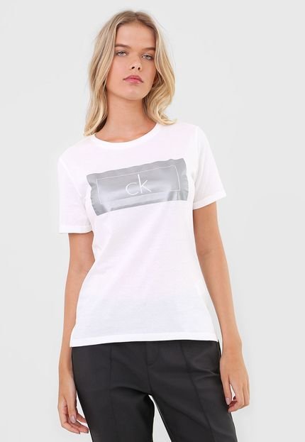 Blusa Calvin Klein Logo Branca - Marca Calvin Klein