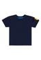 Conjunto Bebê com Jardineira de Moletom e Camiseta em Meia Malha Quimby Azul - Marca Quimby