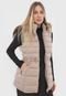 Colete Puffer Facinelli by MOONCITY Liso Bege - Marca Facinelli