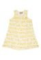 Vestido Infantil Estampado Milon Amarelo - Marca Milon