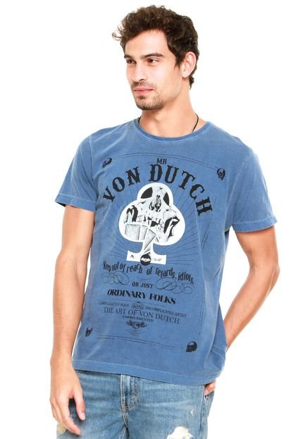 Camiseta Von Dutch Ordinary Folks Azul - Marca Von Dutch 
