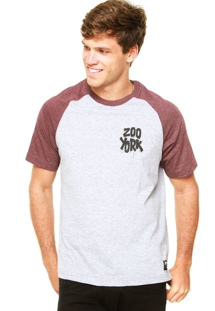 Camiseta Zoo York Raglan Painte Cinza - Marca Zoo York