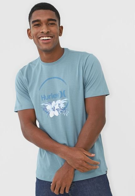 Camiseta Hurley Aqua Floral Azul - Marca Hurley