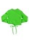 Blusa Cropped Básica em Ribana Canelada Juvenil Gloss Verde - Marca Gloss