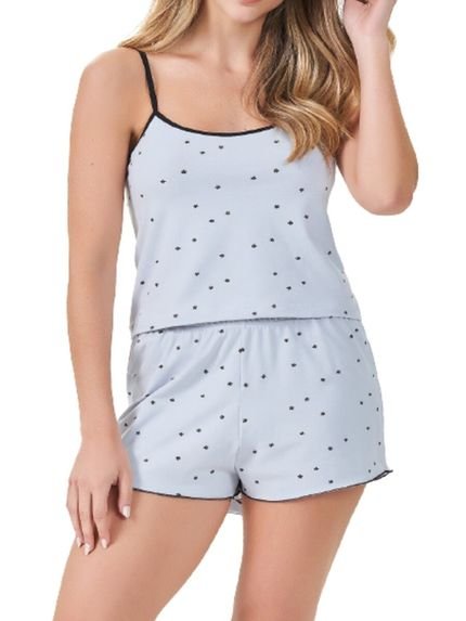 Pijama Feminino Curto Espaço Pijama 4010005 Azul - Marca Espaço Pijama