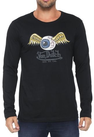 Camiseta Von Dutch Estampada Preta