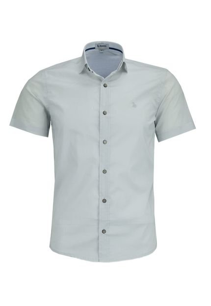 Camisa Manga Curta Amil Algodão Com Elastano Slim 1799 Off White - Marca Amil