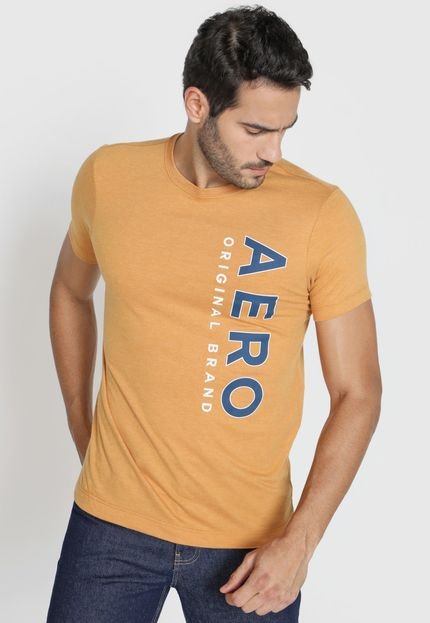 Camiseta Aeropostale Logo Amarela - Marca Aeropostale