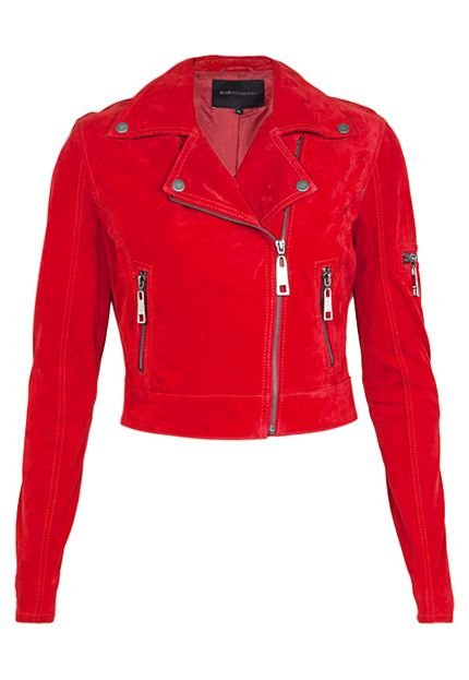 Jaqueta Ellus Suede Leather Perfecto Vermelha - Marca Ellus