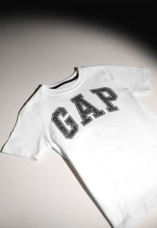 Camiseta GAP Infantil Logo Branca