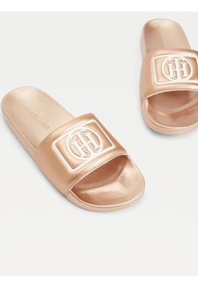 Rose gold discount tommy hilfiger sliders