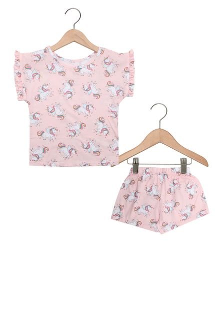 Pijama Marisol Curto Menina Rosa - Marca Marisol