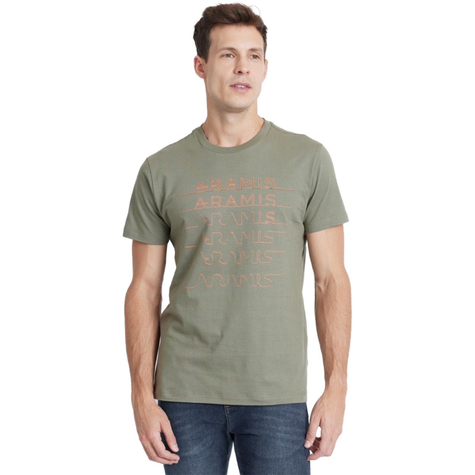 Camiseta Aramis Cursive Letters IN23 Verde Masculino - Marca Aramis