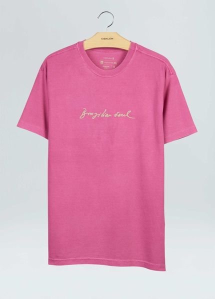T-shirt Osklen Stone Brazilian Soul  Pink - Marca Osklen