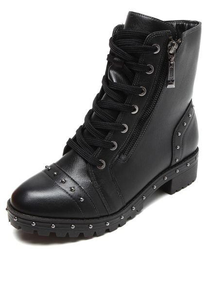 Bota Coturno Vizzano Tachas Preto - Marca Vizzano