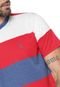 Camiseta Aleatory Listrada Vermelha/Azul - Marca Aleatory
