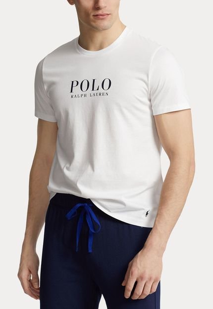 Camiseta Polo Ralph Lauren Reta Pijama Branca - Marca Polo Ralph Lauren