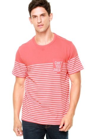 Camiseta Colcci Slim Coral