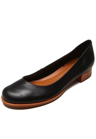 Scarpin DAFITI SHOES Salto Grosso Preto - Compre Agora