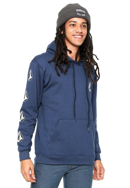 Moletom Flanelado Fechado Volcom Stoneys Azul - Marca Volcom