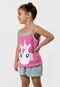 Kit 2 Baby Doll 4 Estações Infantil Pijama Feminino Curto Estampa Unicórnio e Mulher Maravilha - Marca 4 Estações