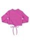 Blusa Cropped Básica em Ribana Canelada Juvenil Gloss Rosa Pink - Marca Gloss
