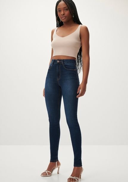 Calça Jeans Skinny Cintura Alta com Elastano - Marca Lez a Lez